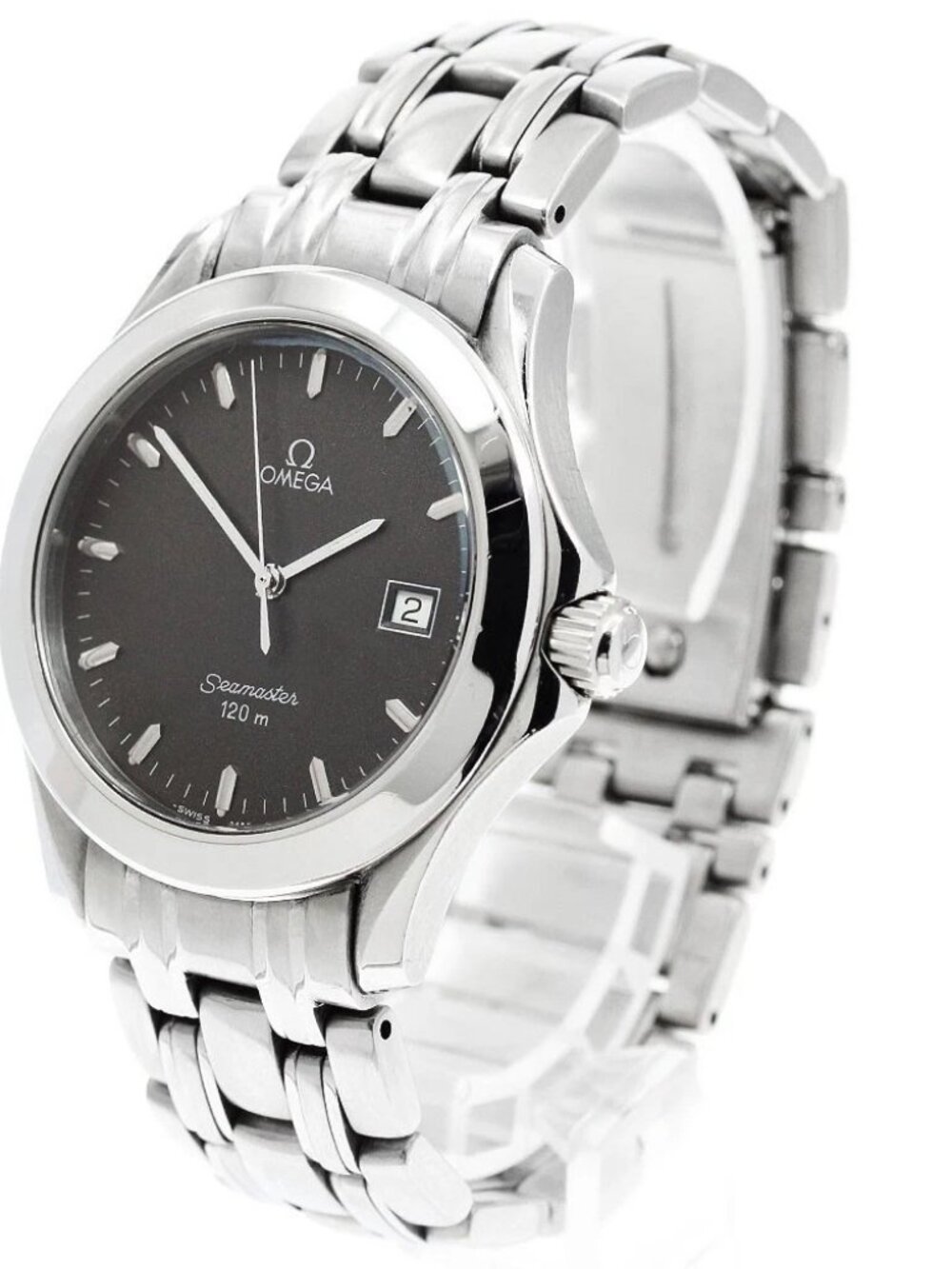 OMEGA Seamaster120m 2511.41 Date gray Dial Quartz Men's Watch_951015